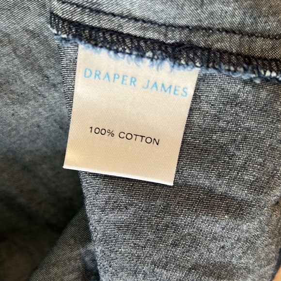 Draper James Dark Chambray Wrap Midi Dress - 6 - Picture 11 of 13